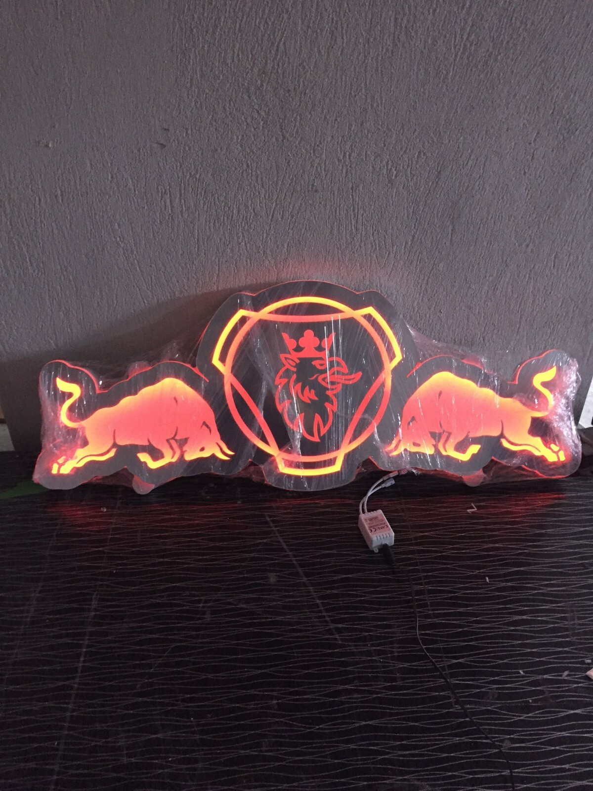 SCANIA Cabin Interior Sign Logo Led Board Silver Mirror,  Light 24V, Bed Plate