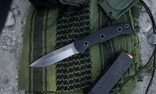 AMK5101 Al Mar S.E.R.E. Operator 40 Fixed D2 Satin Blade Black G10 Handle Black