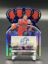 2022-23 Panini Crown Royale Blue Die-Cut Christian Koloko RC Auto /75