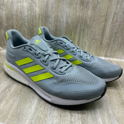 Adidas Supernova Running Shoes 12 in Magic Gray Solar Yellow Core Black
