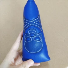 New Blue Skull Golf Putter Cover Blade Golf Headcover Magnetic Putter Head Cover