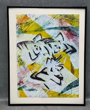 TRILLIUM #2 2004 ABSTRACT MIXED MEDIA PAINTING SIGNED ORIGINAL MODERN ART ARCHES