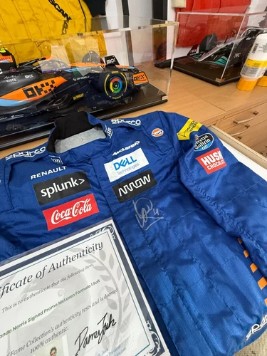 2020 Lando Norris Hand Signed Promo McLaren Formula 1 Suit SPARCO F1