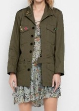 Zadig Voltaire Green Kalena Parker Utility Jacket Uk Medium