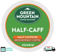 🆕☕ Green Mountain 1/2 Half Caff Keurig Coffee K-cups  