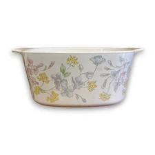 Corning Ware A-3-B 3L Pastel Floral Casserole Dish Country Cornflower VTG No Lid