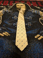 Vintage Lauren Ralph Lauren Tie Silk Yellow Medallion Pattern jacquard USA Made