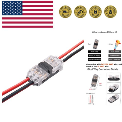 #ad Low Voltage Wire Connectors 12 Pack Quick Solderless Wire Splice Connector ... $18.99