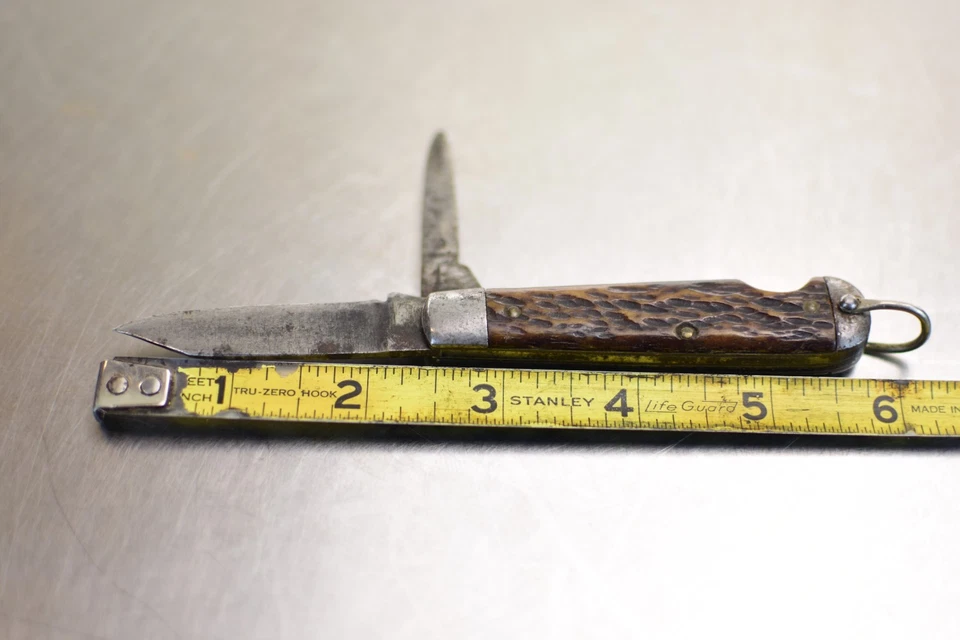 1930's Camillus   "Easy Open" Bone Pocket Knife Rare 2 Blade - Image 3 of 4
