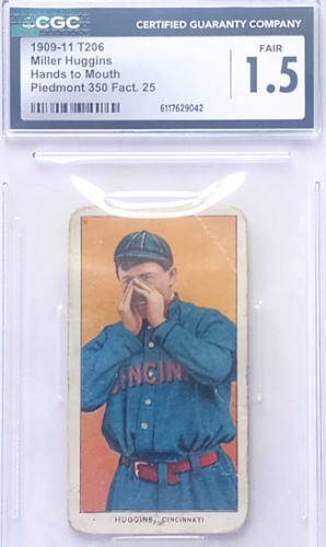 Miller Huggins [Hands at Mouth] 1909 T206 Piedmont 350 card