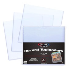 BCW 12-Inch Vinyl Record Topload Holder - 5 Pack  9MM Thick  Rigid Clear