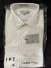 Ike Evening by IKE BEHAR 15 36/37 White Pleated Tuxedo Shirt