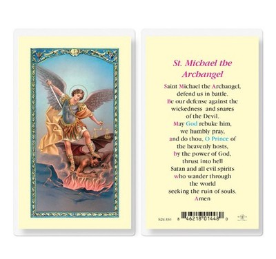 St Michael The Archangel Laminated Holy Prayer Card Catholic Faith