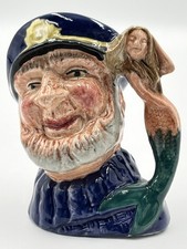 Jarra de personajes miniatura Royal Doulton Old Salt D6557 c1984-91 Inglaterra Peter Gree