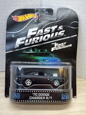 Hot Wheels Retro Entertainment Fast & Furious 1970 Dodge Charger R/T Black