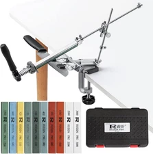 RUIXIN PRO RX-009 Professional Knife Sharpener with 10 Whetstones, 360° Rotation