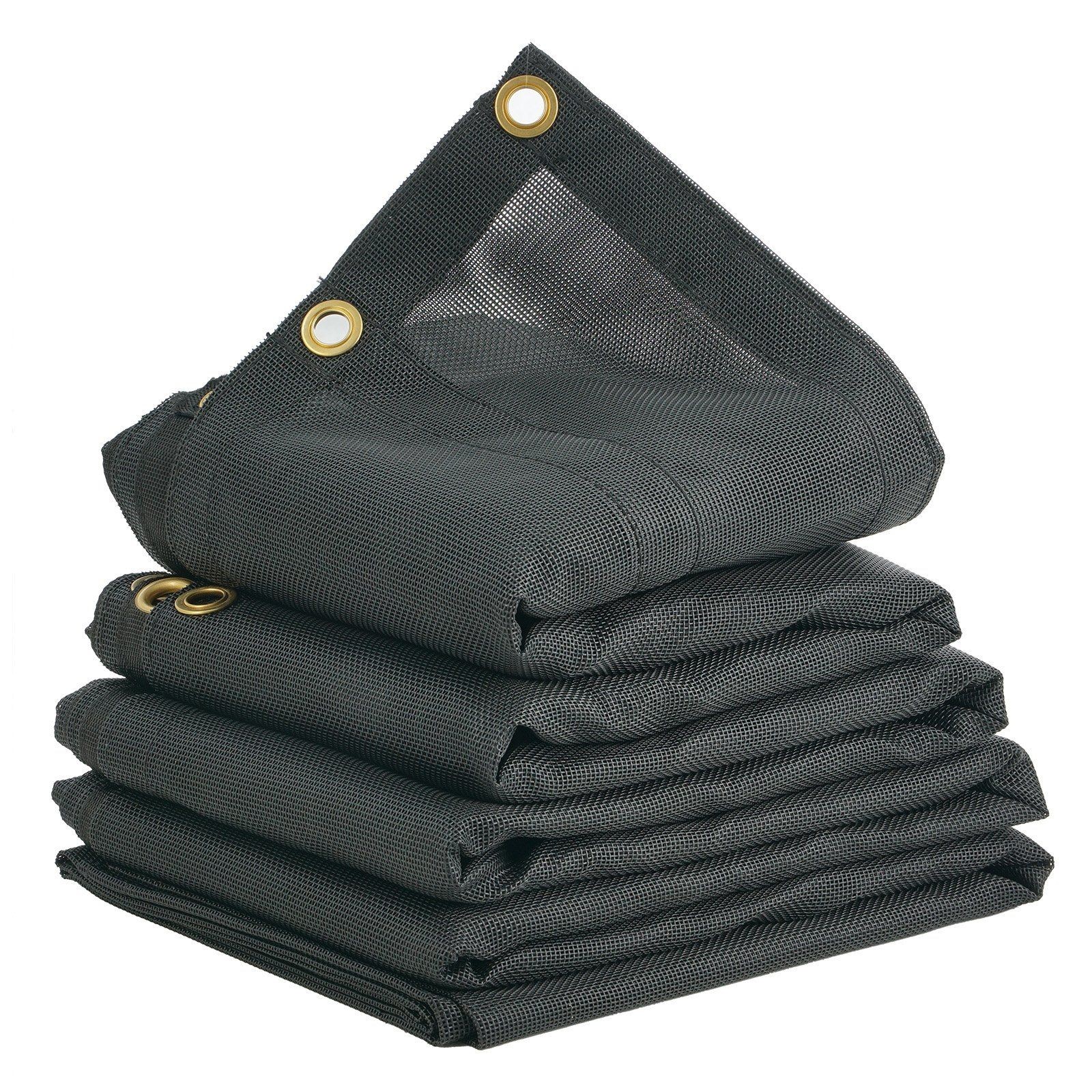 7.5x18ft Breathable Heavy-Duty Mesh Tarp w/Reinforced Pockets & Brass Grommets