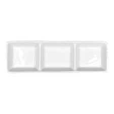 Vertex ARGD3 2 1/4" Signature Tri Sauce Dish with 1 1/2 oz. well