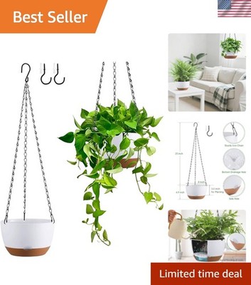 Hanging Planters for Indoor Plants, Set of 2 8 Inch Self-Watering Hanging Pot...