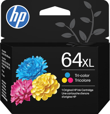 HP N9J91AN 64XL Tri-Color High-Yield Ink Cartridge Printers | Works with Printer