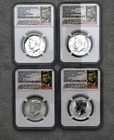 2014 Kennedy 4 COIN 50th Anniversary Set -NGC SP70/PF70/PF70/SP70 90% Silver