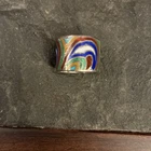 Sterling Silver 925 vintage enamel multicolor ring