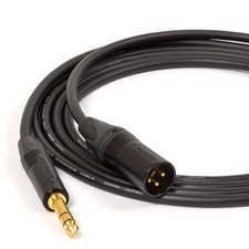 1-100'FT Mogami W2549 Mic Cable Neutrik Gold XLR Male to 1/4 TRS Connector Audio