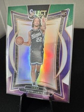 2024 Panini Select - Devin Carter #92 Green White Purple Prizm RC - Kings