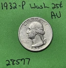1932-P Washington Quarter 25c AU About Uncirculated  First Year US Coin