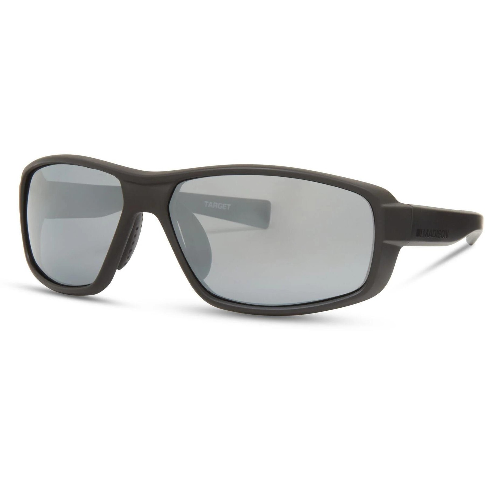 Madison Target Matt Black Sunglasses 3 Polarised Lens - Silver Bronze Yellow