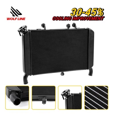 WOLFLINE Moto Radiateur Tout Aluminium Pour Yamaha MT-09 2013-2016 - Photo 1/4