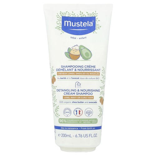 Baby, Detangling & Nourishing Cream Shampoo, Long, Wavy or Curly Hair, 6.76 fl