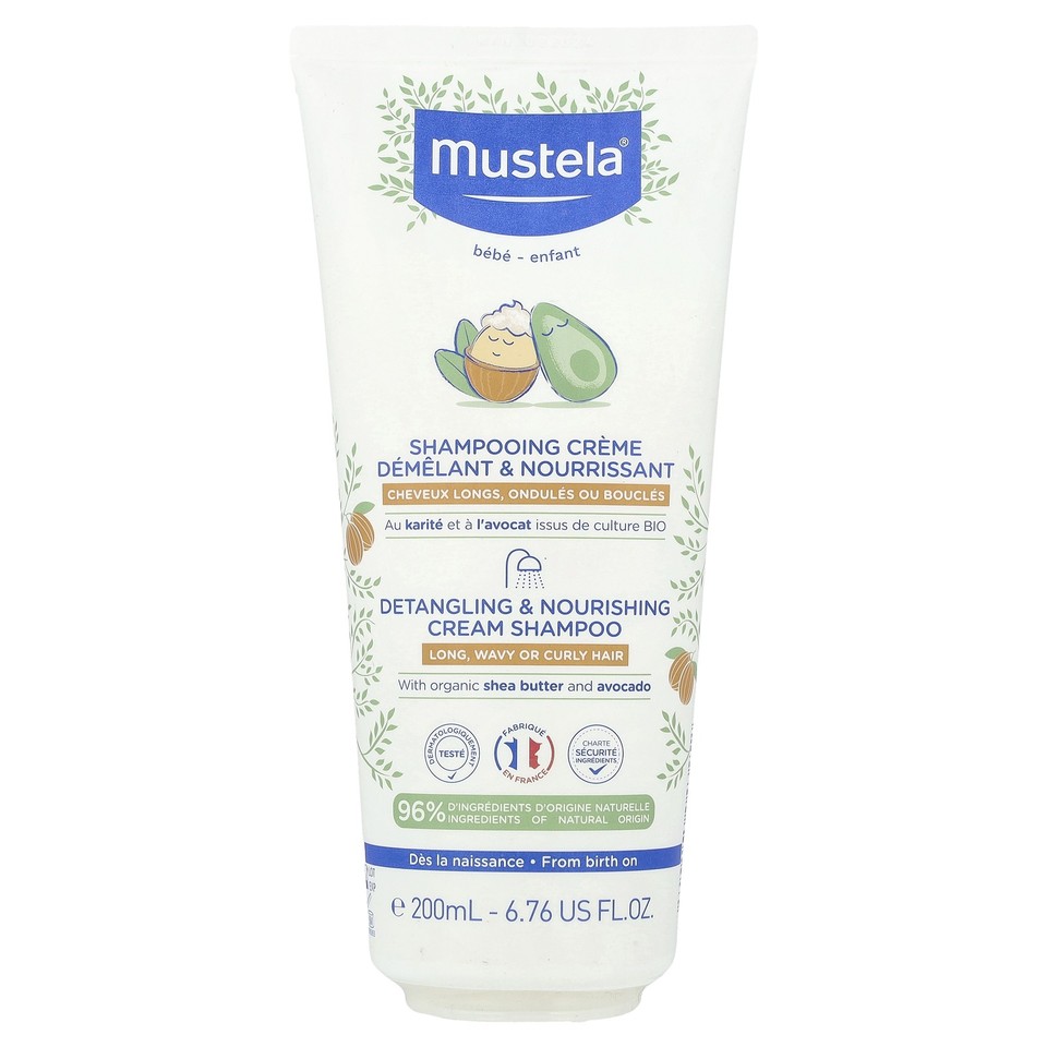 Baby, Detangling & Nourishing Cream Shampoo, Long, Wavy or Curly Hair, 6.76 fl