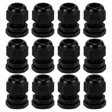 PG9 Cable Glands Waterproof IP68 Black 4-8mm with Locknut Electrical Wire