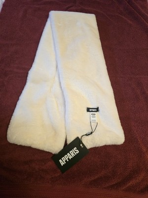 Women NWT ''APPARIS''cream colored soft faux fur scarf