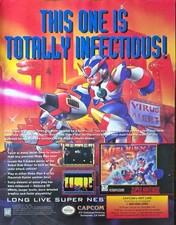 Mega Man X Video Game Original Promo Print Ad 8x11 1995