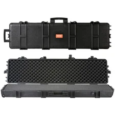 VEVOR Rifle Case Rifle Hard Case 50 inch with 3 Layers Fully-protective Foams