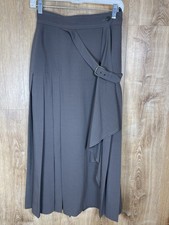 Vintage Escada Pleated Long Skirt W Asymmetrical Draping Size 36