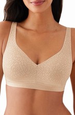 Wacoal 852345 Inside Job Wire Free Bra Sz 36DD Sand Seamless