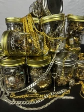 Mystery Jewelry Jar – All Wearable Not Full Of Plastic – Heavy Metal Mixed Lot