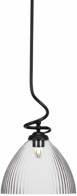 Capri Matte Black 1-Light Pendant - Modern Elegance for Any Space