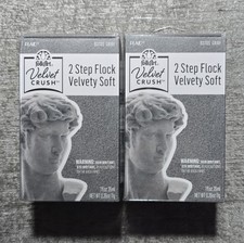 Lot of 2 FolkArt Velvet Crush Gray Flock Kit 2 Step Velvety Soft NIB