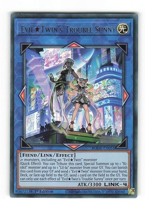 Yugioh ÄRGER-SUNNY DES EVIL ZWILLINGS , bode-en051 Ultra Rare englisch NM 1st