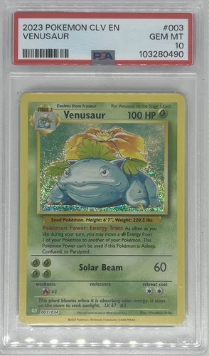 2023 Pokemon CLV EN Venusaur PSA 10