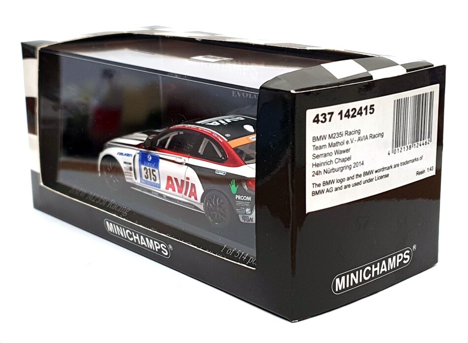 BMW M235i 24h ニュル 2014 ミニカー ミニチャンプス 1/43 BMW M235i 24h ニュル 2014 ミニカー ミニチャンプス 1/43