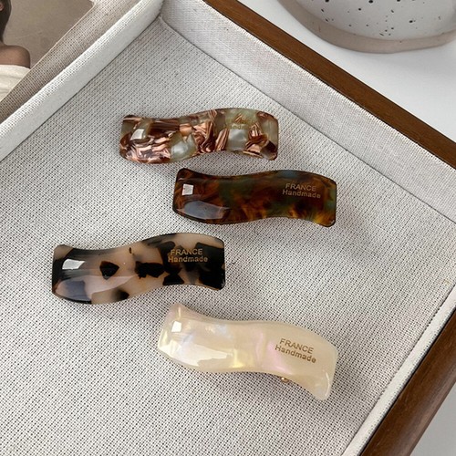 10 Farben Acetat Wellen Haarspangen Entenschnabel Haarspangen Diy :