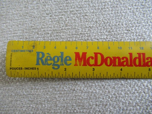 Vintage McDonald's 12" Metal Tin Ruler McDonaldland Advertising Tin Ruler - Picture 3 of 4