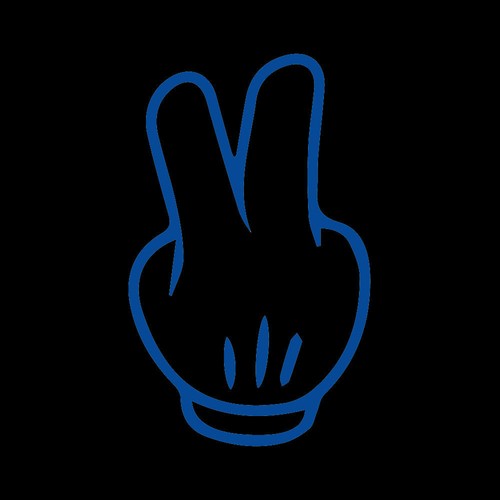 5" 2 FINGER SALUTE Vinyl Decal Sticker Car Window Laptop Rude Funny Disney - Picture 15 of 24