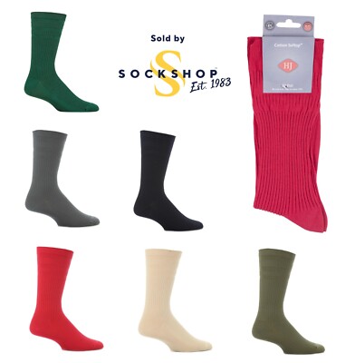 Men's HJ Hall Original Cotton Softop Socks in Various Colours/Sizes- 1 Pair Pack