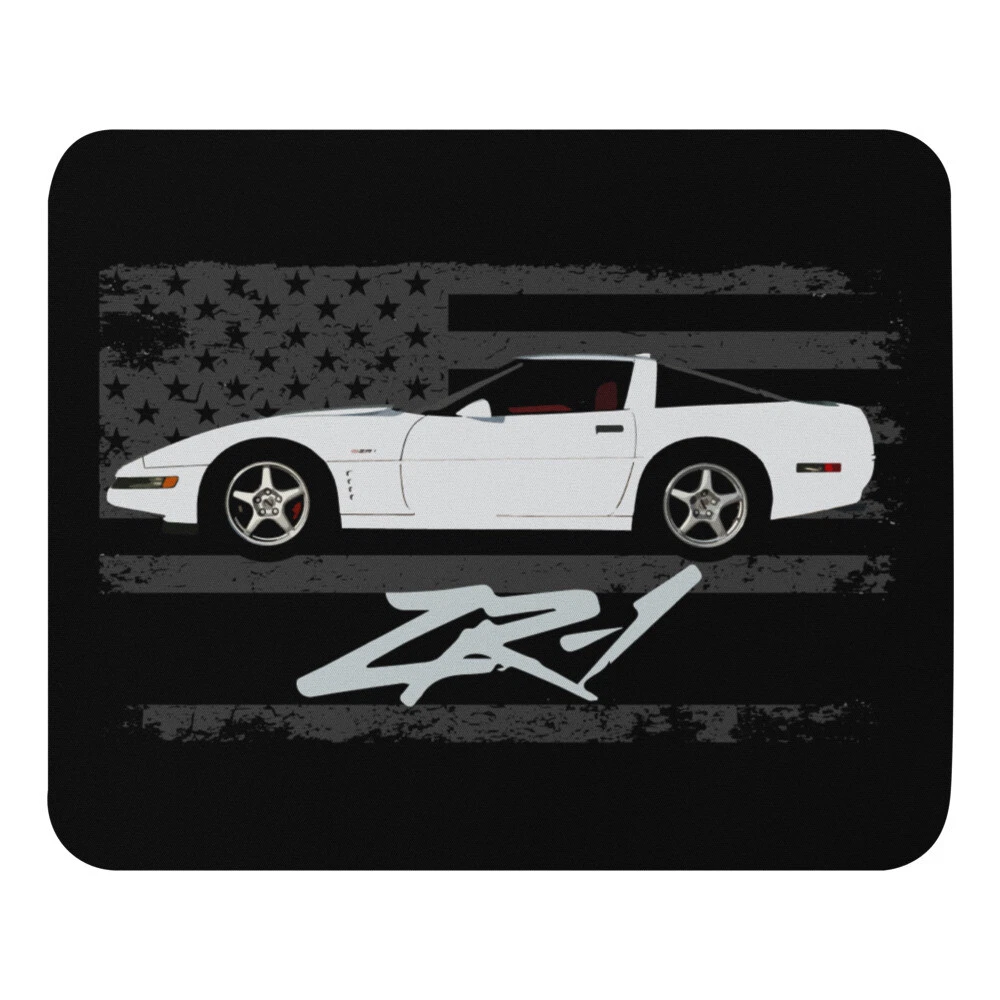 Tapis de souris voiture blanc vette C4 ZR1 ZR 1 années 80